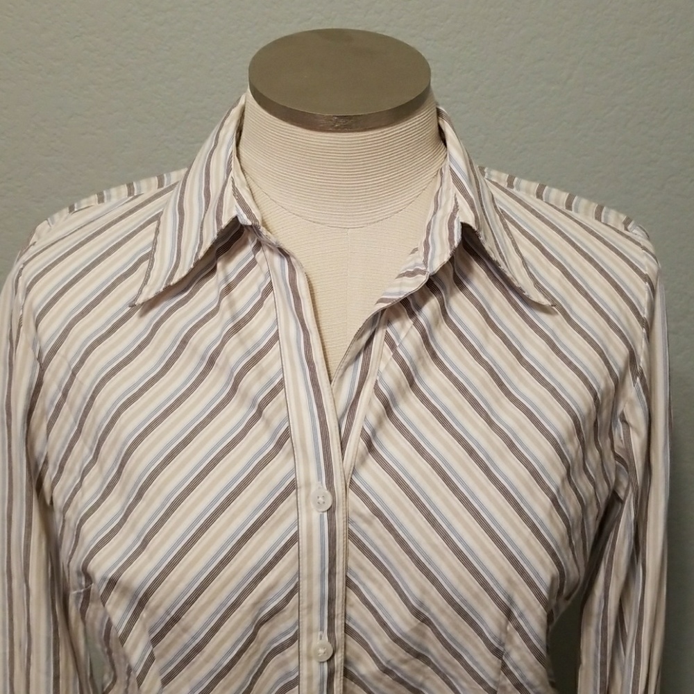 Ann Taylor Loft Button Down Dress Shirt Size 8